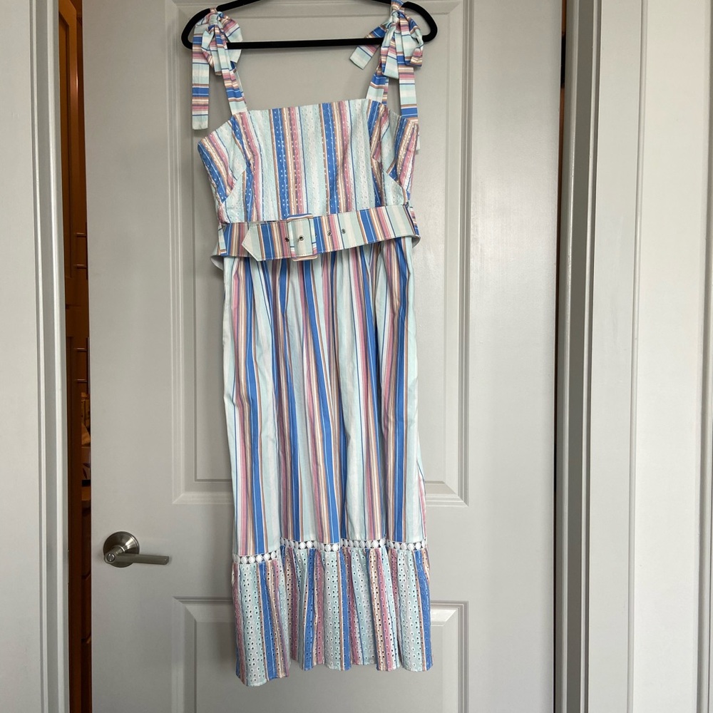 Shoshanna eyelit tie dress